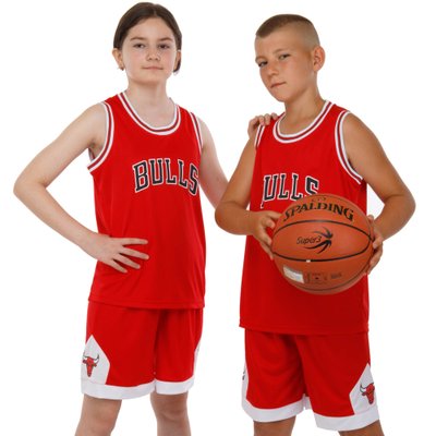 Форма баскетбольна дитяча NB-Sport NBA BULLS BA-9968 S червоно-білий
