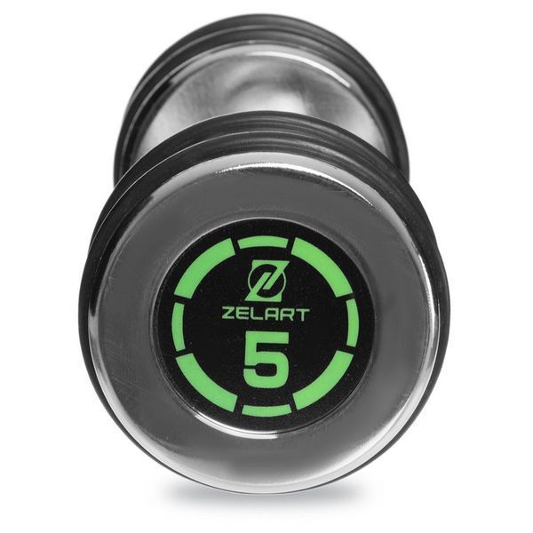 Гантель хромований Zelart FI-2622-5 1шт 5кг