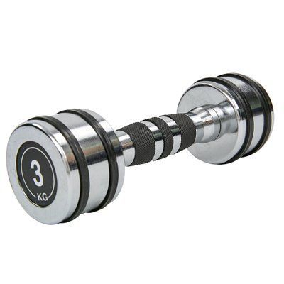 Гантель хромований Zelart TA-8232-3 1шт 3кг