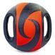 М'яч медичний медбол із двома ручками Record Medicine Ball FI-5111-8 8кг чорний-червоний