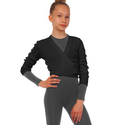 Кофта разогревочная для гимнастики и танцев Zelart CO-9031 XS черный
