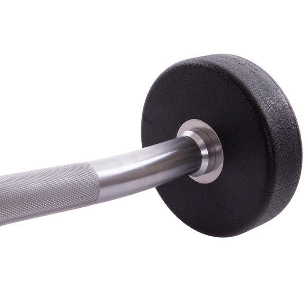 Штанга фіксована вигнута поліуретанова Zelart Urethane Barbell TA-2690-15 довжина-104см 15кг