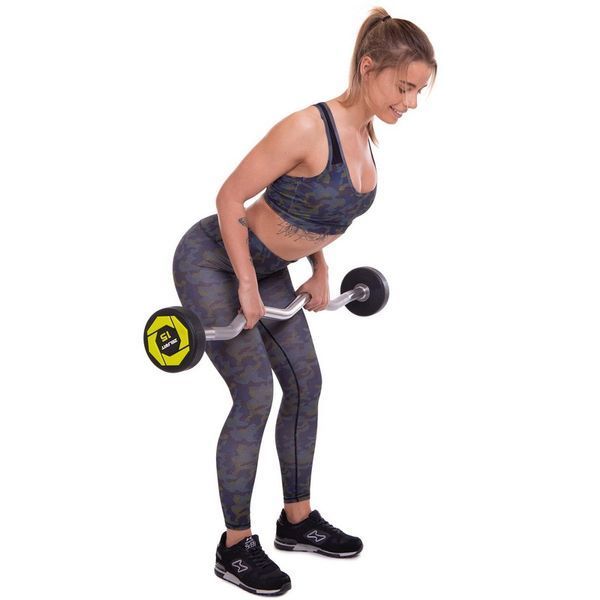 Штанга фіксована вигнута поліуретанова Zelart Urethane Barbell TA-2690-15 довжина-104см 15кг