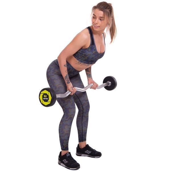 Штанга фіксована вигнута поліуретанова Zelart Urethane Barbell TA-2690-15 довжина-104см 15кг