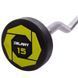 Штанга фіксована вигнута поліуретанова Zelart Urethane Barbell TA-2690-15 довжина-104см 15кг