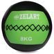 М'яч набивний для крофіту волбол WALL BALL Zelart FI-5168-8 8кг чорний-зелений
