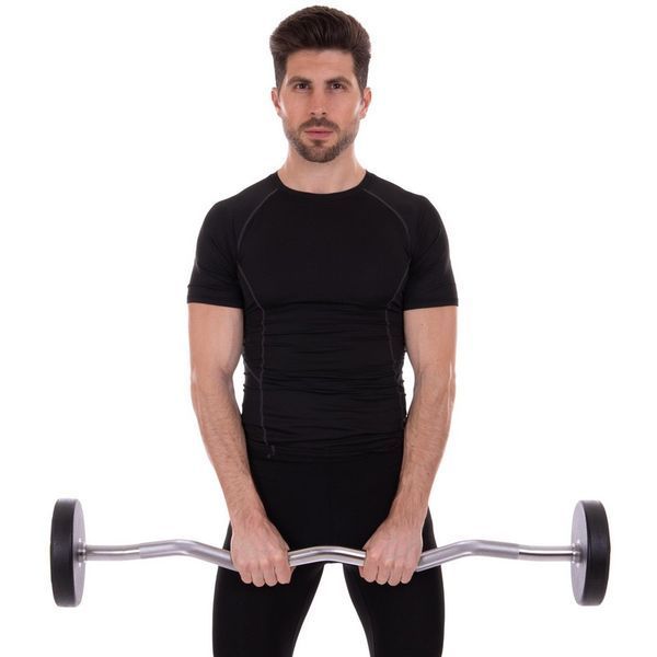 Штанга фіксована вигнута поліуретанова Zelart Urethane Barbell TA-2690-20 довжина-104см 20кг