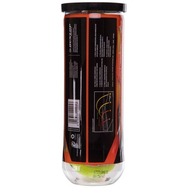 М'яч для великого тенісу DUNLOP STAGE 2 ORANGE DL601339 3шт салатовий