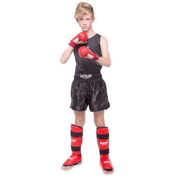 Защита голени и стопы для единоборств BOXER Элит 2004-4 M красный