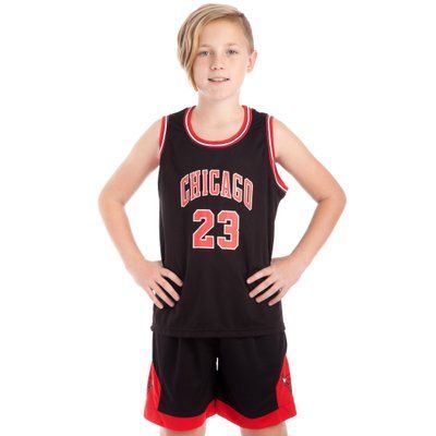 Форма баскетбольна дитяча NB-Sport NBA CHICAGO 23 BA-0929 M чорний-червоний