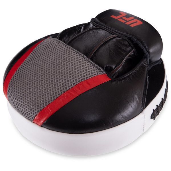 Лапа Пряма кругла для боксу та єдиноборств UFC PRO Air UCP-75343 25,5х21,5х6см 2шт чорний-білий