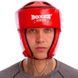 Шолом боксерський відкритий з посиленим захистом верхівки шкіряний BOXER 2029 L червоний