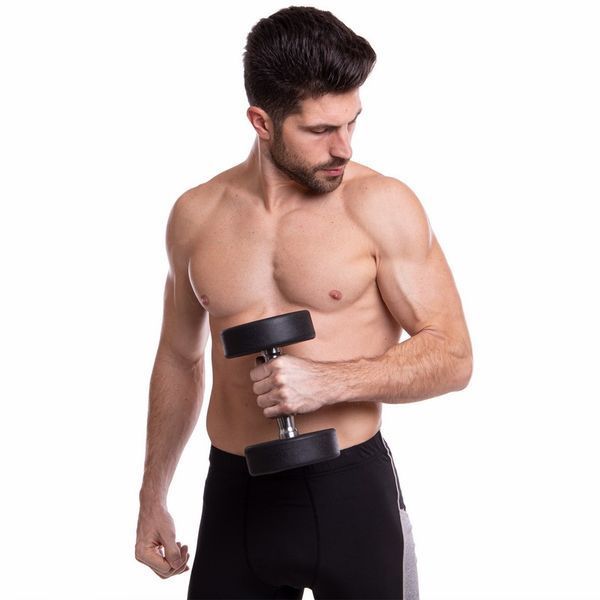 Гантель цельная профессиональная TECHNOGYM LN-1254-10 1шт 10кг
