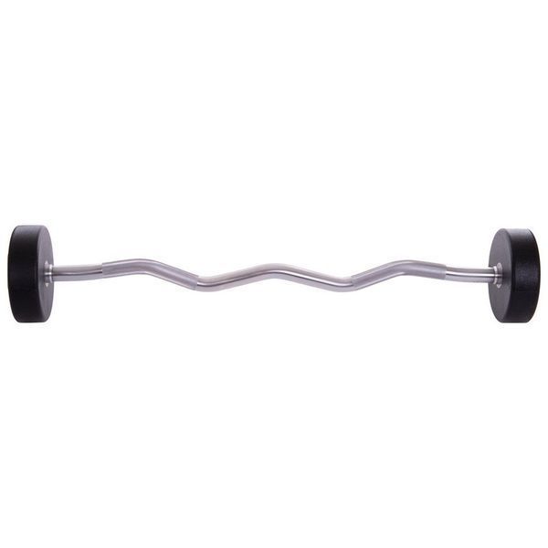Штанга фиксированная изогнутая полиуретановая Zelart Urethane Barbell TA-2690-30 длина-107см 30кг