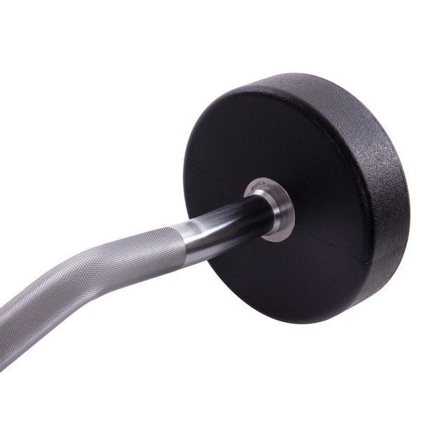 Штанга фиксированная изогнутая полиуретановая Zelart Urethane Barbell TA-2690-30 длина-107см 30кг