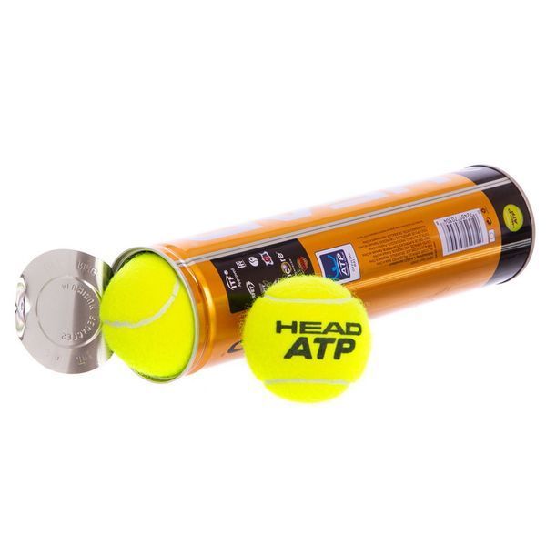 М'яч для великого тенісу HEAD ATP METAL CAN 570314 4шт салатовий