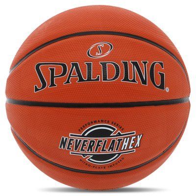 М'яч баскетбольний гумовий SPALDING NEVERFLAT HEX 84440Y №7 помаранчевий