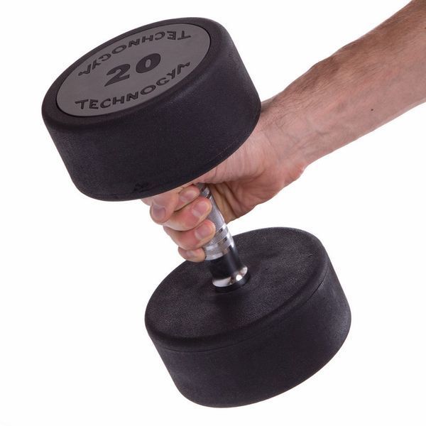 Гантель цельная профессиональная TECHNOGYM LN-1254-20 1шт 20кг