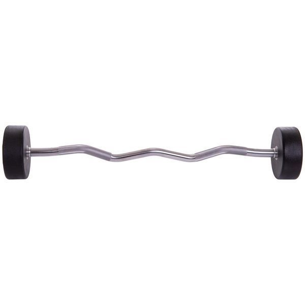 Штанга фіксована вигнута поліуретанова Zelart Urethane Barbell TA-2690-35 довжина-110см 35кг
