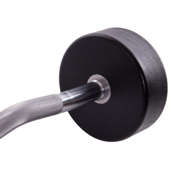 Штанга фіксована вигнута поліуретанова Zelart Urethane Barbell TA-2690-35 довжина-110см 35кг