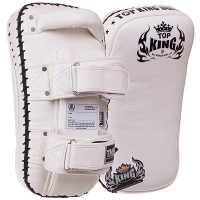 Пади для тайського боксу Тай-педи TOP KING Super TKKPS-SV-LX 41х20х11см 2шт білий