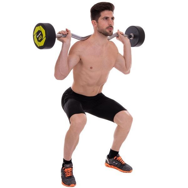 Штанга фіксована вигнута поліуретанова Zelart Urethane Barbell TA-2690-40 довжина-111см 40кг