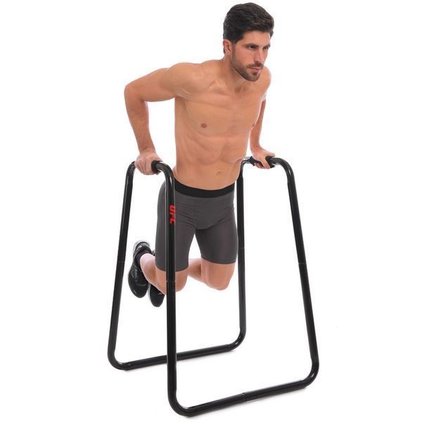 Бруси підлогові-хайлети (еквалайзер) з ременями push-up UFC DIP STATION UHA-69399 чорний