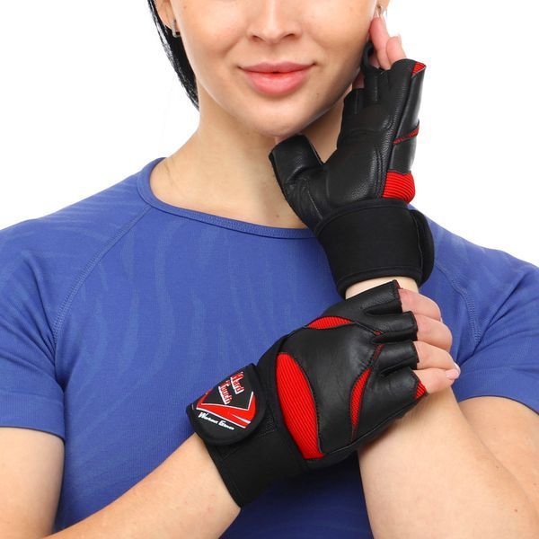 Рукавички для фітнесу та важкої атлетики HARD TOUCH FG-9532 S червоний
