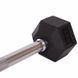 Штанга фіксована пряма гумова Record Rubber Hexagon Barbell TA-6230-10 довжина-95см 10кг