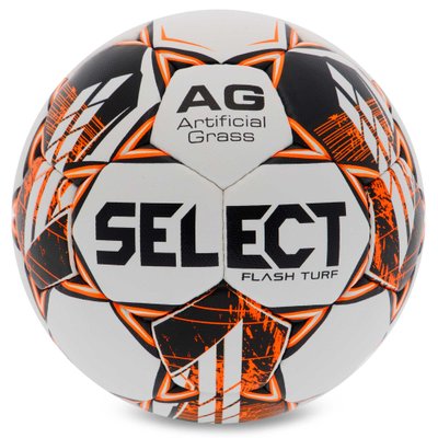 Мяч футбольный SELECT FLASH TURF FIFA BASIC V23 №4 белый оранжевый