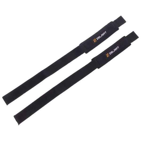 Лямки (ремешки) для становой тяги Zelart TA-2648 2шт черный