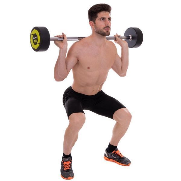 Штанга фіксована пряма поліуретанова Zelart Urethane Barbell TA-2689-40 довжина-112см 40кг