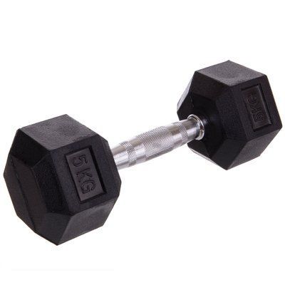 Гантель цільна шестигранна SP-Planeta SC-8013-5 1шт 5кг