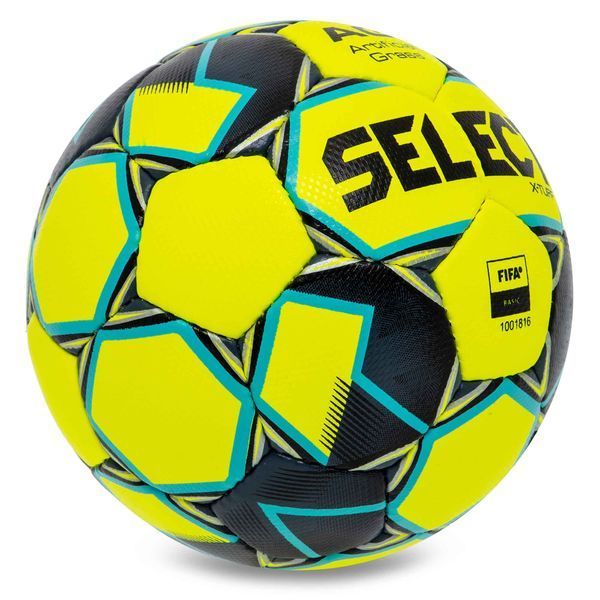 М'яч футбольний SELECT X-TURF V23 №5 жовтий-синій