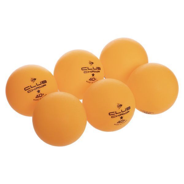 Набір м'ячів для настільного тенісу DUNLOP CLUB CHAMP 40+ MT-679315 6шт помаранчевий