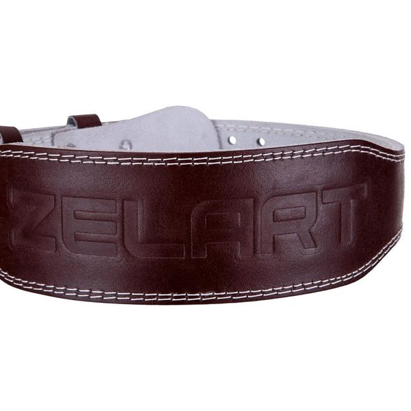 Пояс атлетический кожаный ZELART SB-165076 ширина-10см размер-XS коричневый