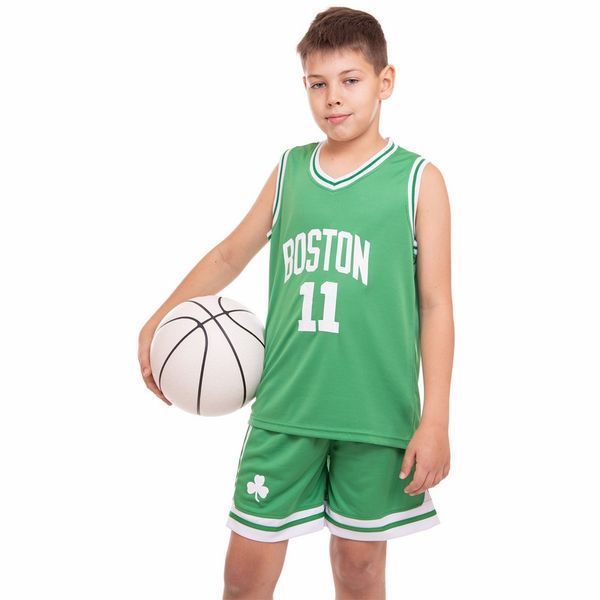 Форма баскетбольная подростковая NB-Sport NBA BOSTON 11 6354 S зеленый-белый