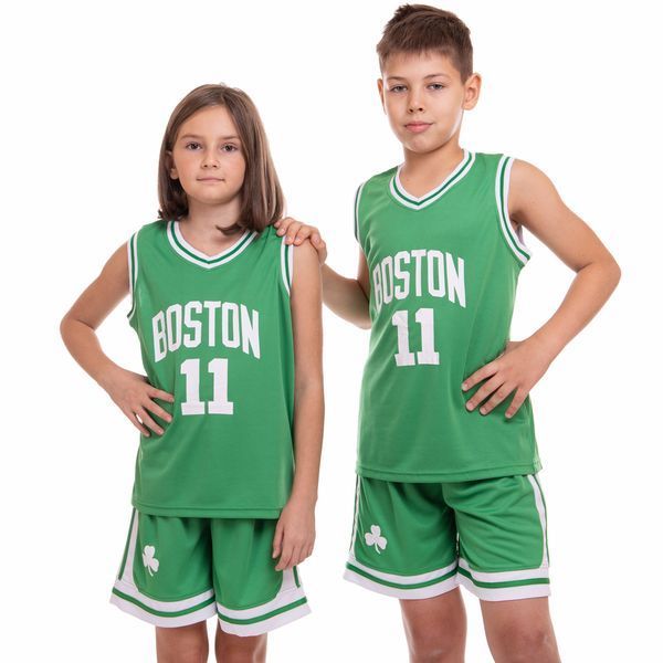 Форма баскетбольная подростковая NB-Sport NBA BOSTON 11 6354 S зеленый-белый