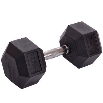 Гантель цільна шестигранна Zelart TA-2679-17,5 1шт 17,5кг
