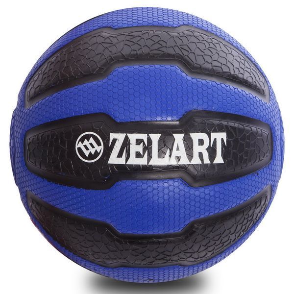 М'яч медичний медбол Zelart Medicine Ball FI-0898-9 9кг чорний-синій