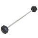 Штанга фиксированная прямая обрезиненная Record Rubber Hexagon Barbell TA-6230-30 длина-95см 30кг