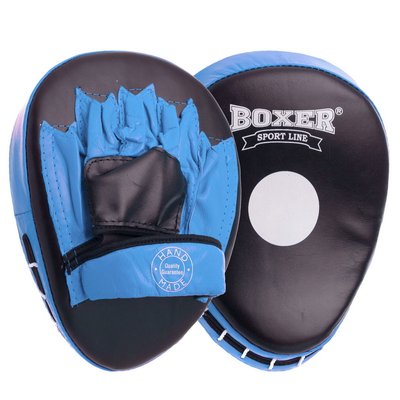 Лапа Изогнутая для бокса и единоборств BOXER 2010-01 19х23х4см 2шт синий