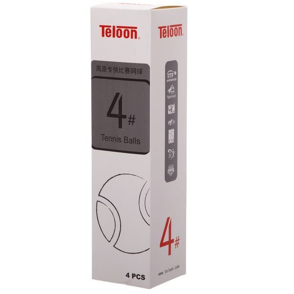 Мяч для большого тенниса TELOON-4 T22754 4шт салатовый