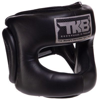Шлем боксерский с бампером кожаный TOP KING Pro Training TKHGPT-OC S черный
