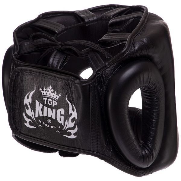 Шолом боксерський з шкіряним бампером TOP KING Pro Training TKHGPT-OC S чорний