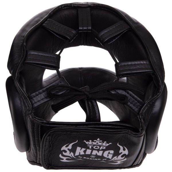 Шолом боксерський з шкіряним бампером TOP KING Pro Training TKHGPT-OC S чорний