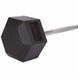Штанга фіксована пряма гумова Record Rubber Hexagon Barbell TA-6230-45 довжина-95см 45кг