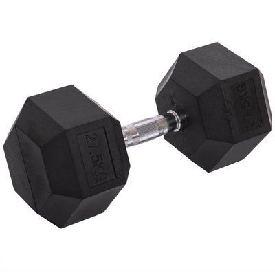 Гантель цільна шестигранна Zelart TA-2679-27,5 1шт 27,5кг