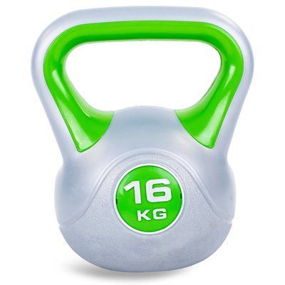 Гиря пластикова Zelart TA-5734-16 вага 16кг салатовий