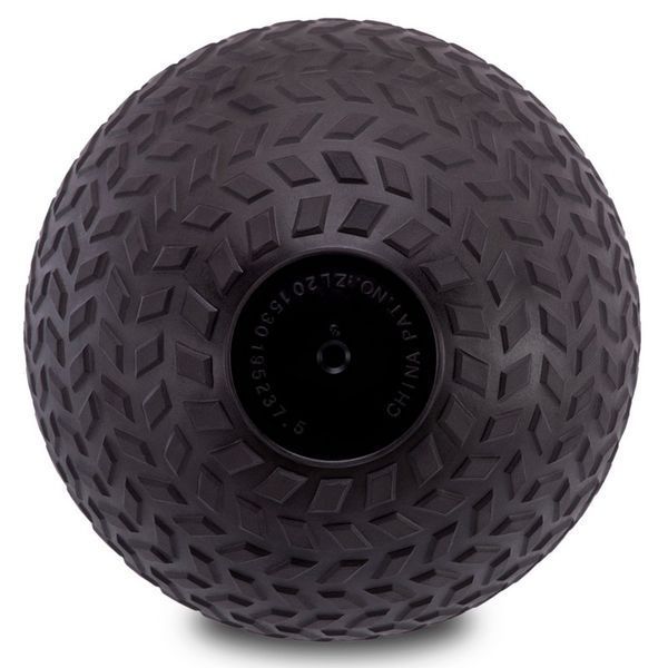 М'яч набивний слембол для кросфіту рифлений Zelart SLAM BALL FI-7474-7 7кг чорний